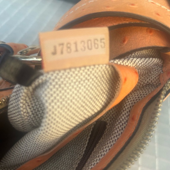 Dooney & Bourke Tan Ostrich-Embossed Shoulder Bag - Picture 6 of 15